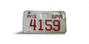 1979 WISCONSIN MOTORCYCLE LICENSE PLATE 4159 LOW NUMBER