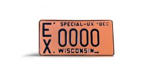 1980 WISCONSIN SPECIAL UX EX 0000 SAMPLE LICENSE PLATE RARE