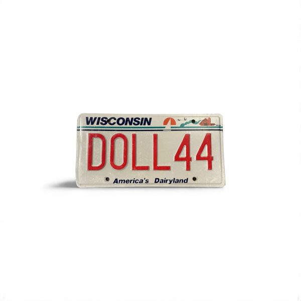 WISCONSIN VANITY LICENSE PLATE DOLL 44