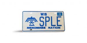 1990 WISCONSIN TRIBAL MENOMINEE NATION SAMPLE LICENSE PLATE SPLE