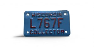 WISCONSIN MOTORCYCLE COLLECTOR LICENSE PLATE RARE L767G