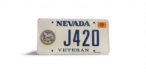 2006 NEVADA LICENSE PLATE J 420 VETERAN ARMY