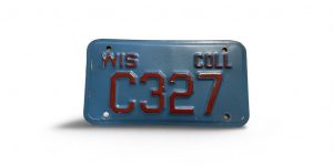 WISCONSIN MOTORCYCLE COLLECTOR LICENSE PLATE RARE C327