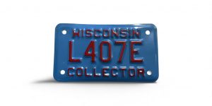 WISCONSIN MOTORCYCLE COLLECTOR LICENSE PLATE RARE L407E
