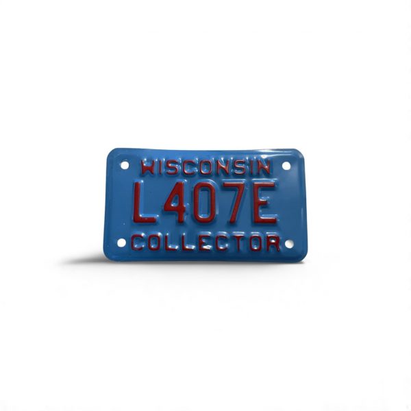 WISCONSIN MOTORCYCLE COLLECTOR LICENSE PLATE RARE L407E