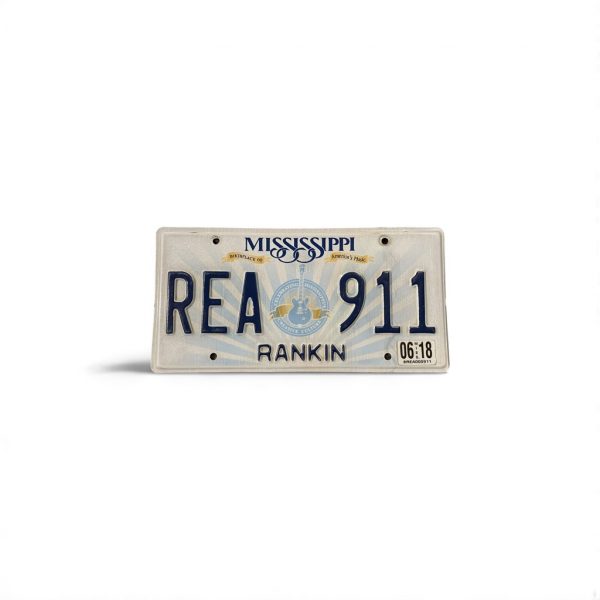 2018 MISSISSIPPI REAL 911 LICENSE PLATE