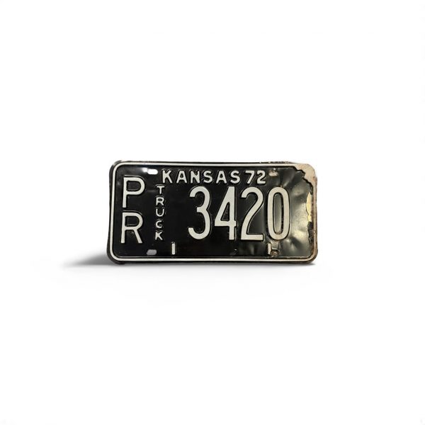 1972 KANSAS LICENSE PLATE TRUCK 3 420