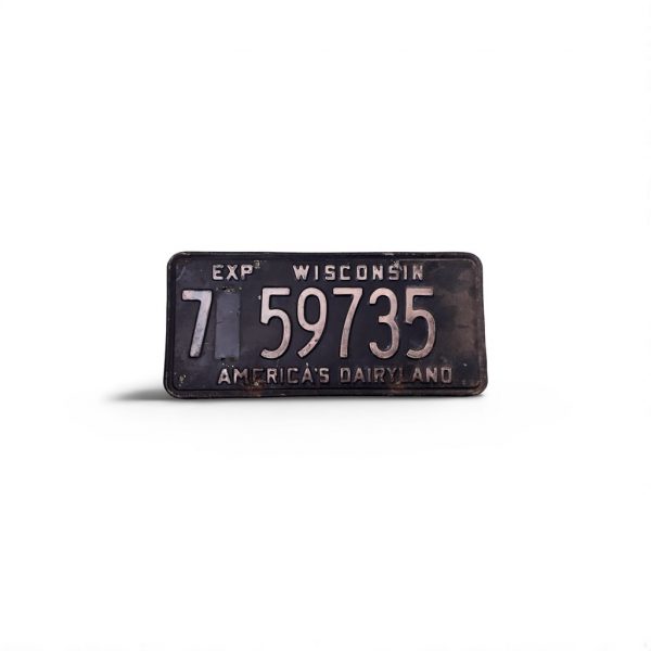 WISCONSIN LICENSE PLATE 7 59735