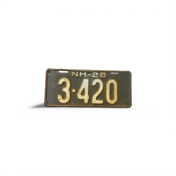 1928 NEW HAMPSHIRE LICENSE PLATE 3 420