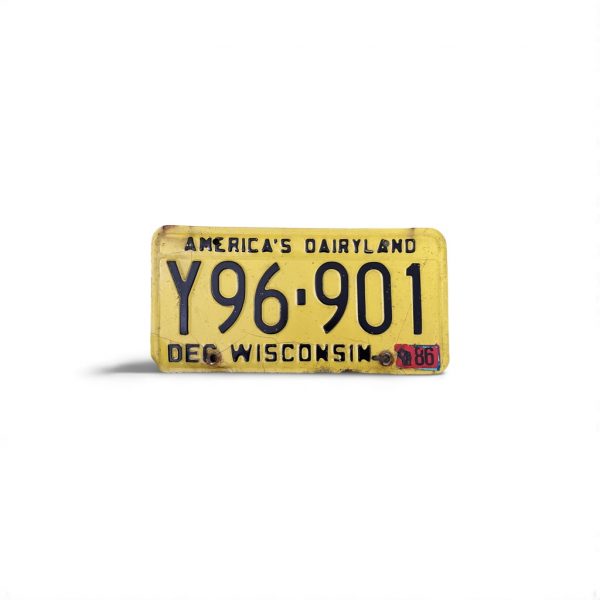 1986 WISCONSIN LICENSE PLATE Y96 901