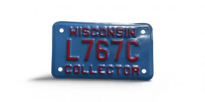 WISCONSIN MOTORCYCLE COLLECTOR LICENSE PLATE RARE L767C