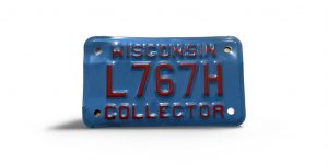 WISCONSIN MOTORCYCLE COLLECTOR LICENSE PLATE RARE L767H