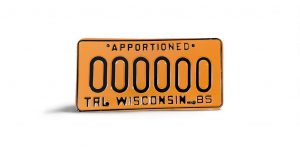 1985 WISCONSIN SAMPLE APPORTIONED LICENSE PLATE 000000 TRAILER RARE