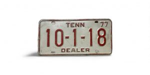 1977 TENNESSEE LICENSE PLATE VANITY 10 1 18 DEALER BIRTHDATE