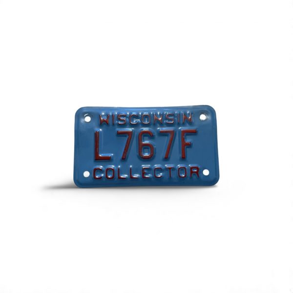 WISCONSIN MOTORCYCLE COLLECTOR LICENSE PLATE RARE L767F