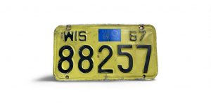 1967 WISCONSIN MOTORCYCLE LICENSE PLATE 88257