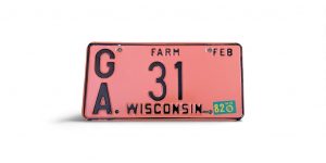 1982 WISCONSIN LOW NUMBER 2-DIGIT 31 LICENSE PLATE FARM