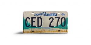 MANITOBA LICENSE PLATE CED 270