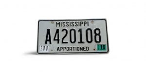2016 MISSISSIPPI LICENSE PLATE APPORTIONED A420108 420