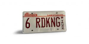 ILLINOIS LICENSE PLATE HARLEY DAVIDSON 6 ROADKING TRUCK