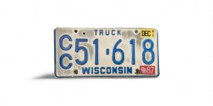 1987 WISCONSIN LICENSE PLATE TRUCK 51 618