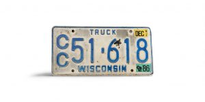 1986 WISCONSIN LICENSE PLATE TRUCK 51 618