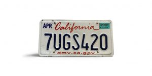 2022 CALIFORNIA LICENSE PLATE 7UGS420 420