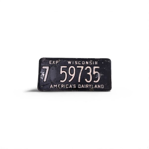 WISCONSIN LICENSE PLATE 7 59735