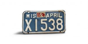 1985 WISCONSIN MOTORCYCLE LICENSE PLATE X1538