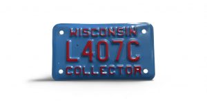 WISCONSIN MOTORCYCLE COLLECTOR LICENSE PLATE RARE L407C