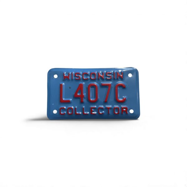 WISCONSIN MOTORCYCLE COLLECTOR LICENSE PLATE RARE L407C
