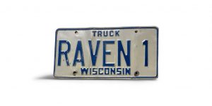 WISCONSIN VANITY LICENSE PLATE RAVEN 1 TRUCK