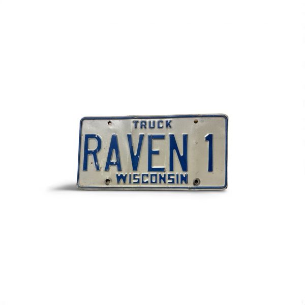 WISCONSIN VANITY LICENSE PLATE RAVEN 1 TRUCK