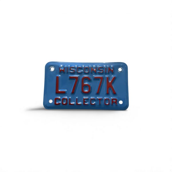 WISCONSIN MOTORCYCLE COLLECTOR LICENSE PLATE RARE L767K