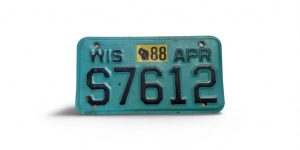 1988 WISCONSINMOTORCYCLE LICENSE PLATE S7612