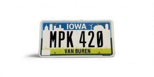 IOWA LICENSE PLATE MPK 420