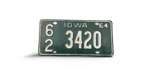 1964 IOWA LICENSE PLATE 3 420