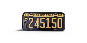1942 CALIFORNIA LICENSE PLATE PT 245150