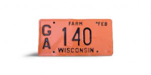1992 WISCONSIN FARM LICENSE PLATE 140 NO STICKER