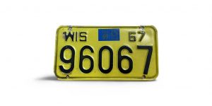 1967 WISCONSIN MOTORCYCLE LICENSE PLATE 96067