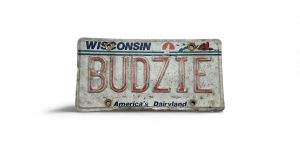 WISCONSIN VANITY LICENSE PLATE BUDZIE