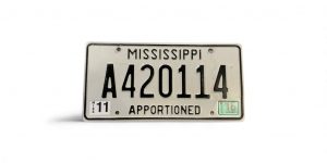 2016 MISSISSIPPI LICENSE PLATE A 420 114 APPORTIONED