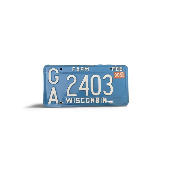 1980 WISCONSIN FARM LICENSE PLATE 2403