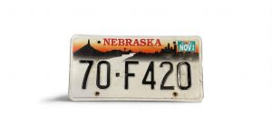 1999 NEBRASKA LICENSE PLATE 70 F420