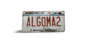 WISCONSIN VANITY LICENSE PLATE ALGOMA