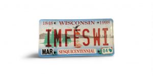 2004 WISCONSIN SESQUICENTENNIAL IM FFS WI LICENSE PLATE VANITY