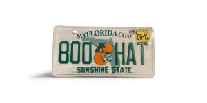 2012 FLORIDA 800 HAT LICENSE PLATE