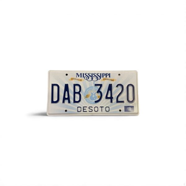 MISSISSIPPI LICENSE PLATE GUITAR DAB 3420 420