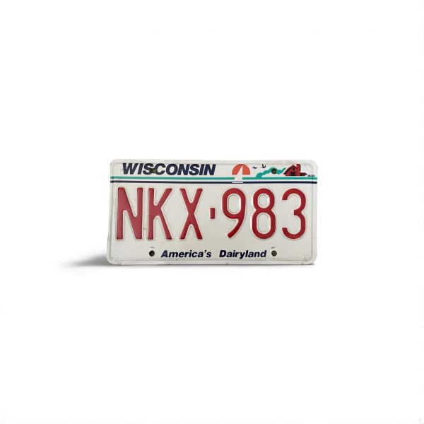 1995 WISCONSIN LICENSE PLATE NKX 983 NO STICKER