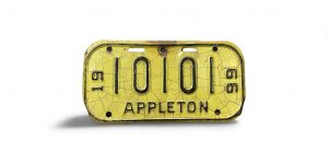 WISCONSIN APPLETON BICYCLE LICENSE PLAT 10101